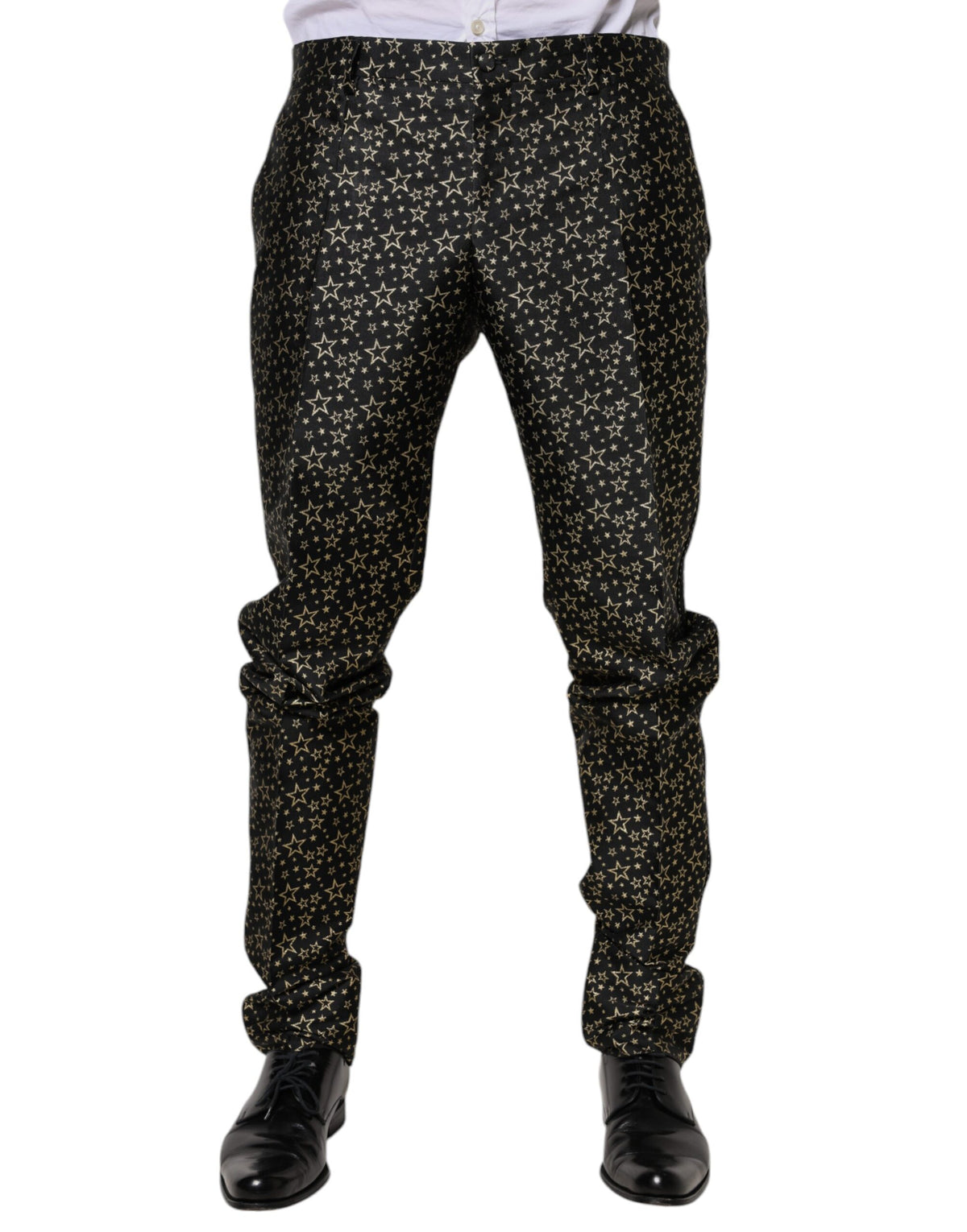 Dolce & Gabbana Dark Gray Stars Jacquard SICILIA 2 Piece Suit