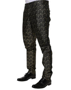 Dolce & Gabbana Dark Gray Stars Jacquard SICILIA 2 Piece Suit