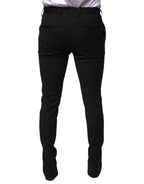 Dolce & Gabbana Black Wool Skinny Formal Dress Pants - Eljoys Fashion 