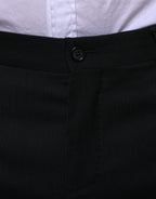 Dolce & Gabbana Black Wool Skinny Formal Dress Pants - Eljoys Fashion 