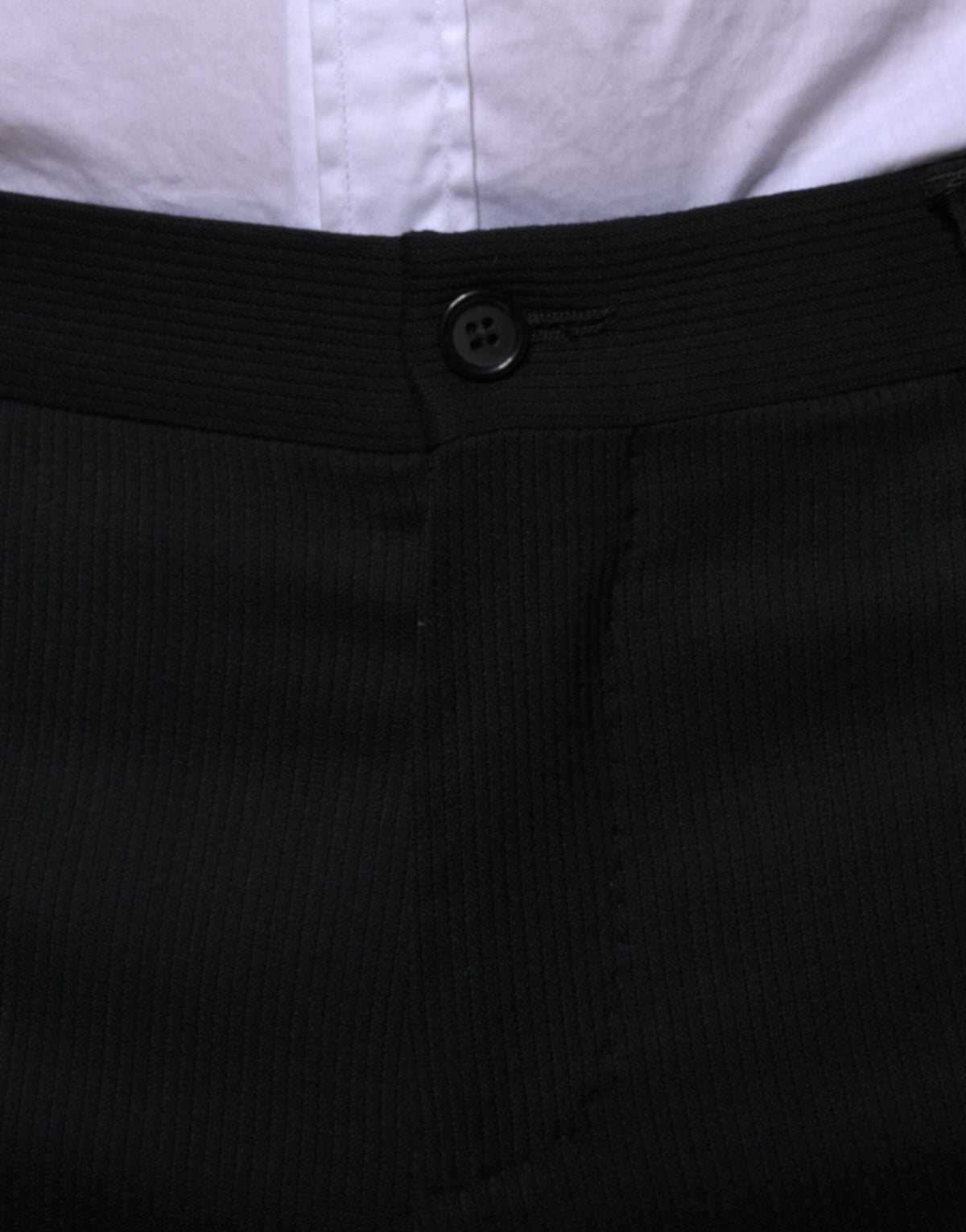 Dolce & Gabbana Black Wool Skinny Formal Dress Pants - Eljoys Fashion 