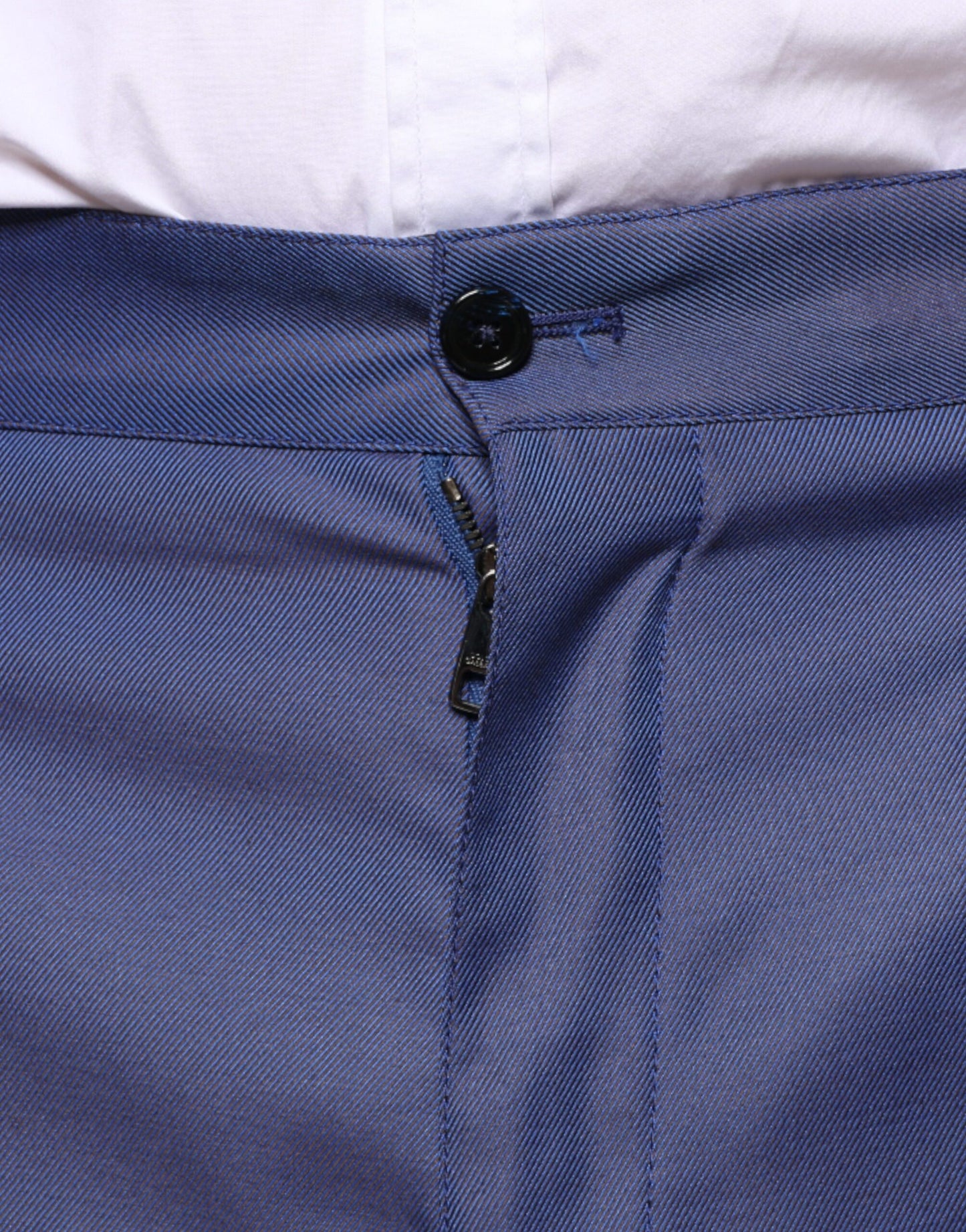 Dolce & Gabbana Blue Wool Tapered Formal Dress Pants Dolce & Gabbana