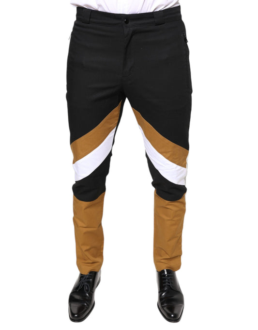 Dolce & Gabbana Multicolor Stripe Skinny Cotton Pants Dolce & Gabbana