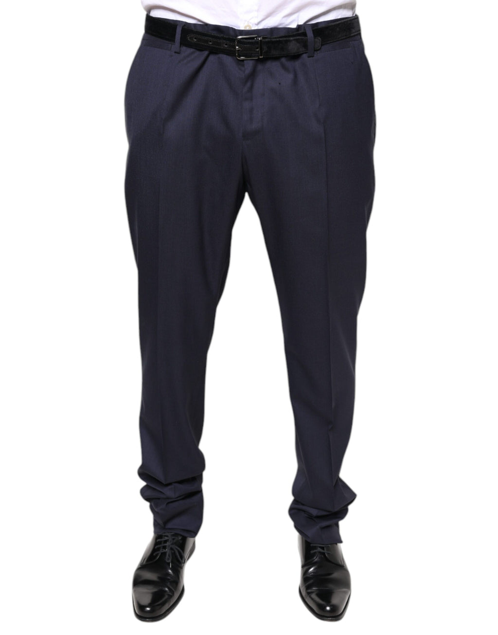 Dolce & Gabbana Blue Wool Skinny Formal Dress Pants - Eljoys Fashion 