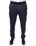 Dolce & Gabbana Blue Wool Skinny Formal Dress Pants - Eljoys Fashion 