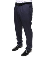 Dolce & Gabbana Blue Wool Skinny Formal Dress Pants - Eljoys Fashion 