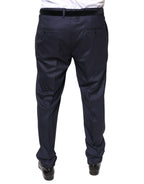 Dolce & Gabbana Blue Wool Skinny Formal Dress Pants - Eljoys Fashion 