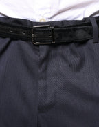 Dolce & Gabbana Blue Wool Skinny Formal Dress Pants - Eljoys Fashion 