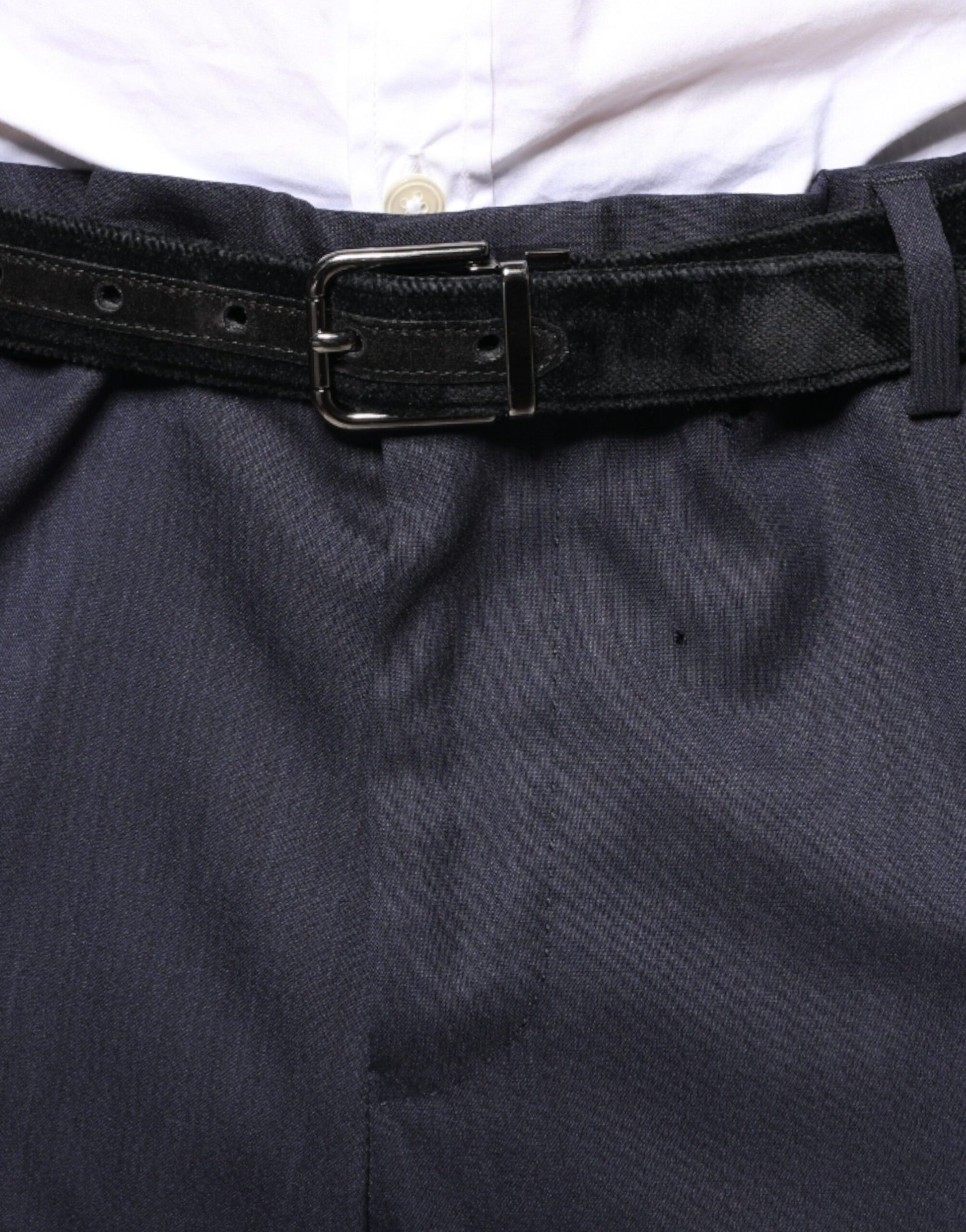 Dolce & Gabbana Blue Wool Skinny Formal Dress Pants Dolce & Gabbana