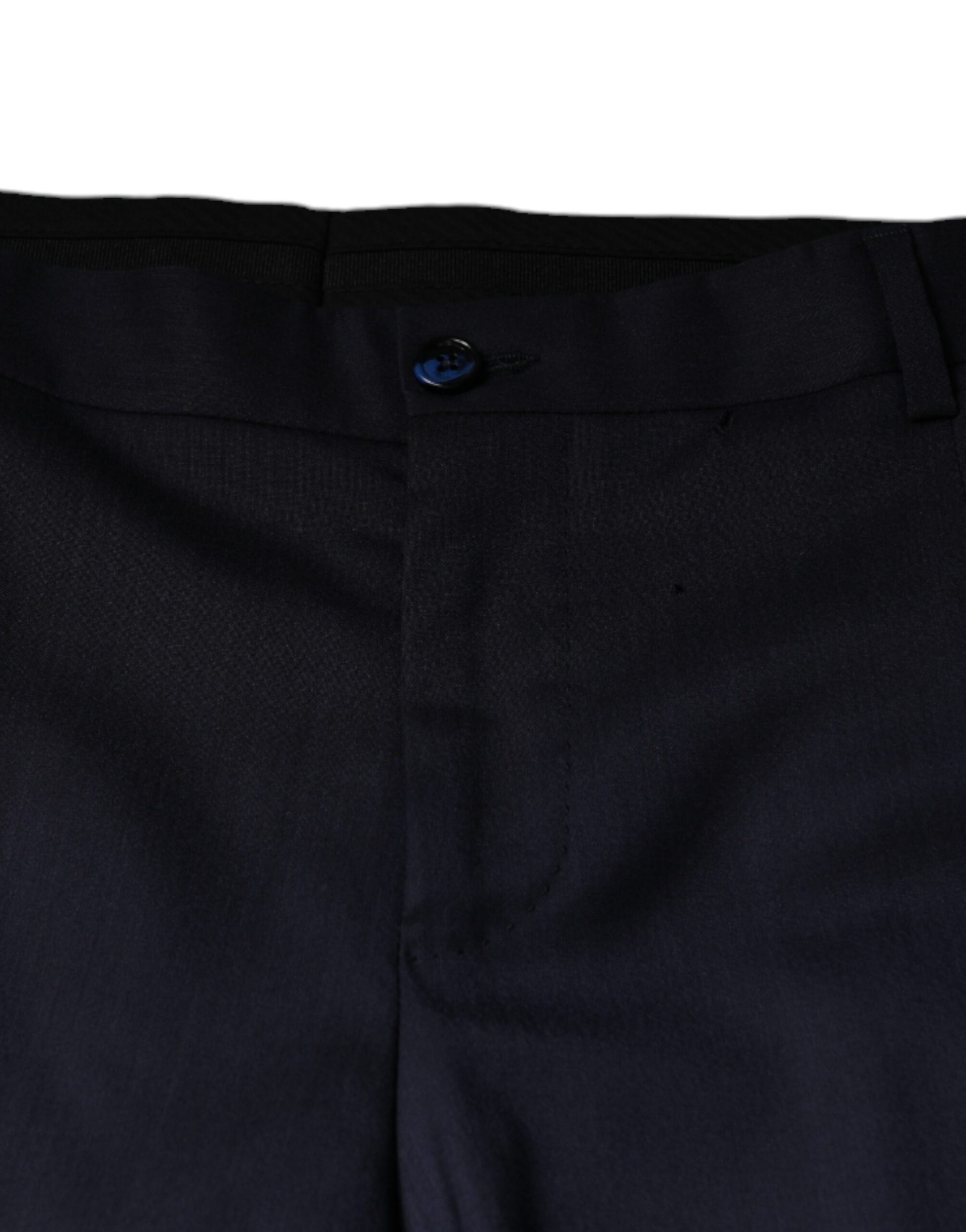 Dolce & Gabbana Blue Wool Skinny Formal Dress Pants Dolce & Gabbana