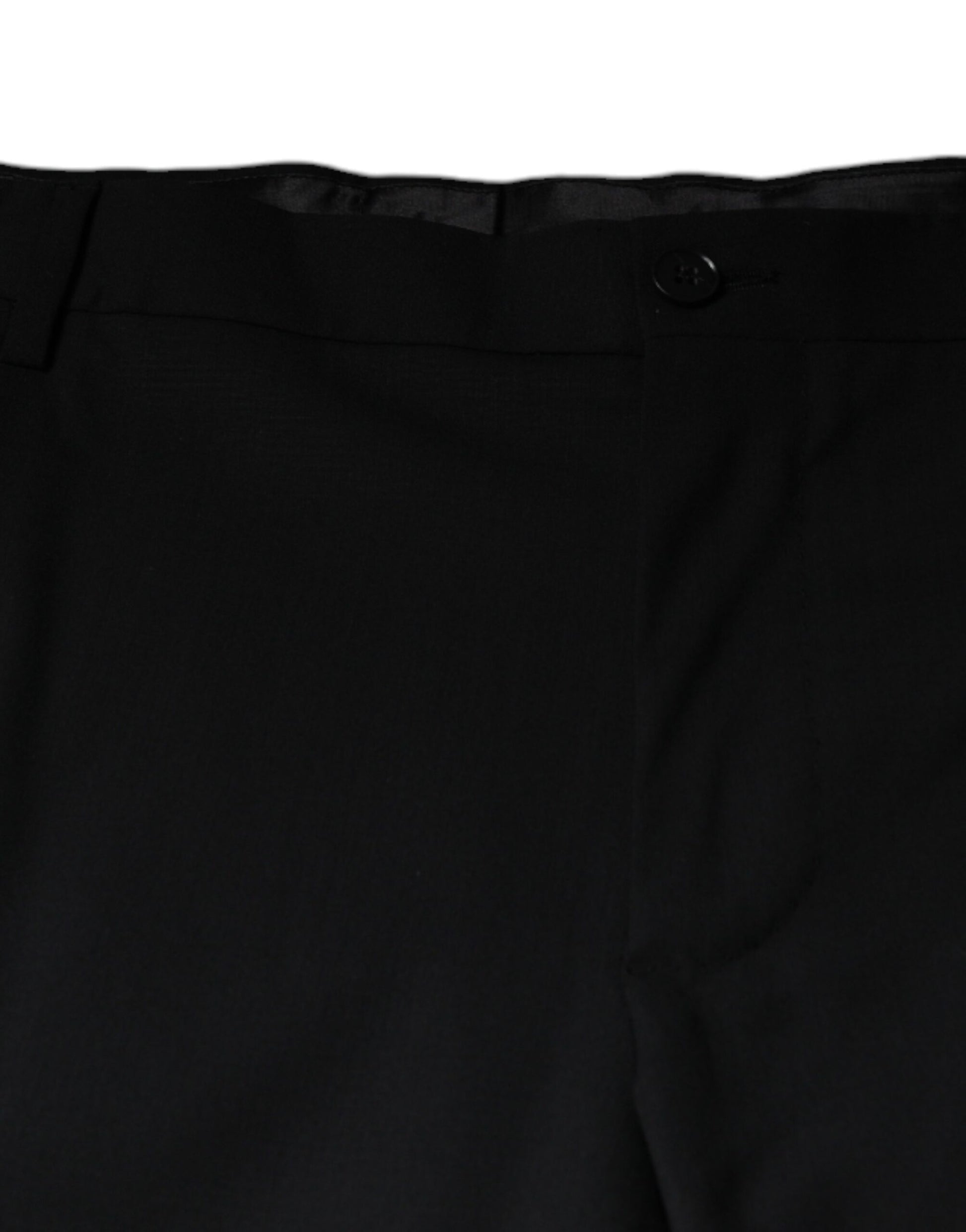 Dolce & Gabbana Black Wool Men Formal Dress Pants Dolce & Gabbana