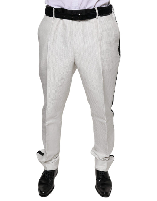 Dolce & Gabbana White Polyester Formal Dress Pants Dolce & Gabbana