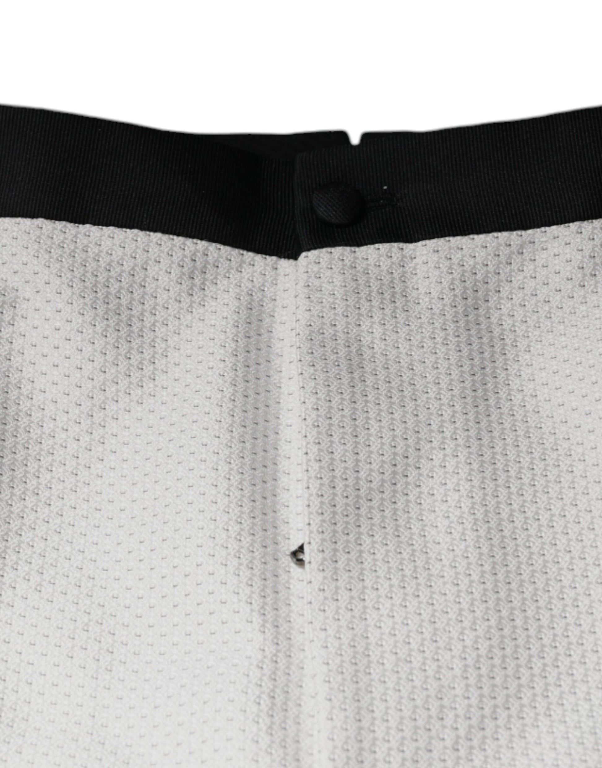 Dolce & Gabbana White Polyester Formal Dress Pants Dolce & Gabbana