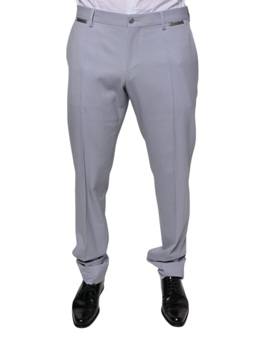 Dolce & Gabbana Light Gray Wool Formal Dress Pants Dolce & Gabbana