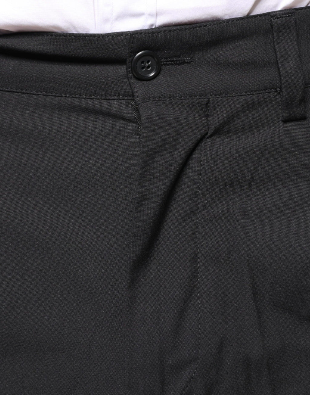 Dolce & Gabbana Black Crown Cotton Dress Pants - Eljoys Fashion 