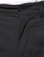 Dolce & Gabbana Black Crown Cotton Dress Pants - Eljoys Fashion 