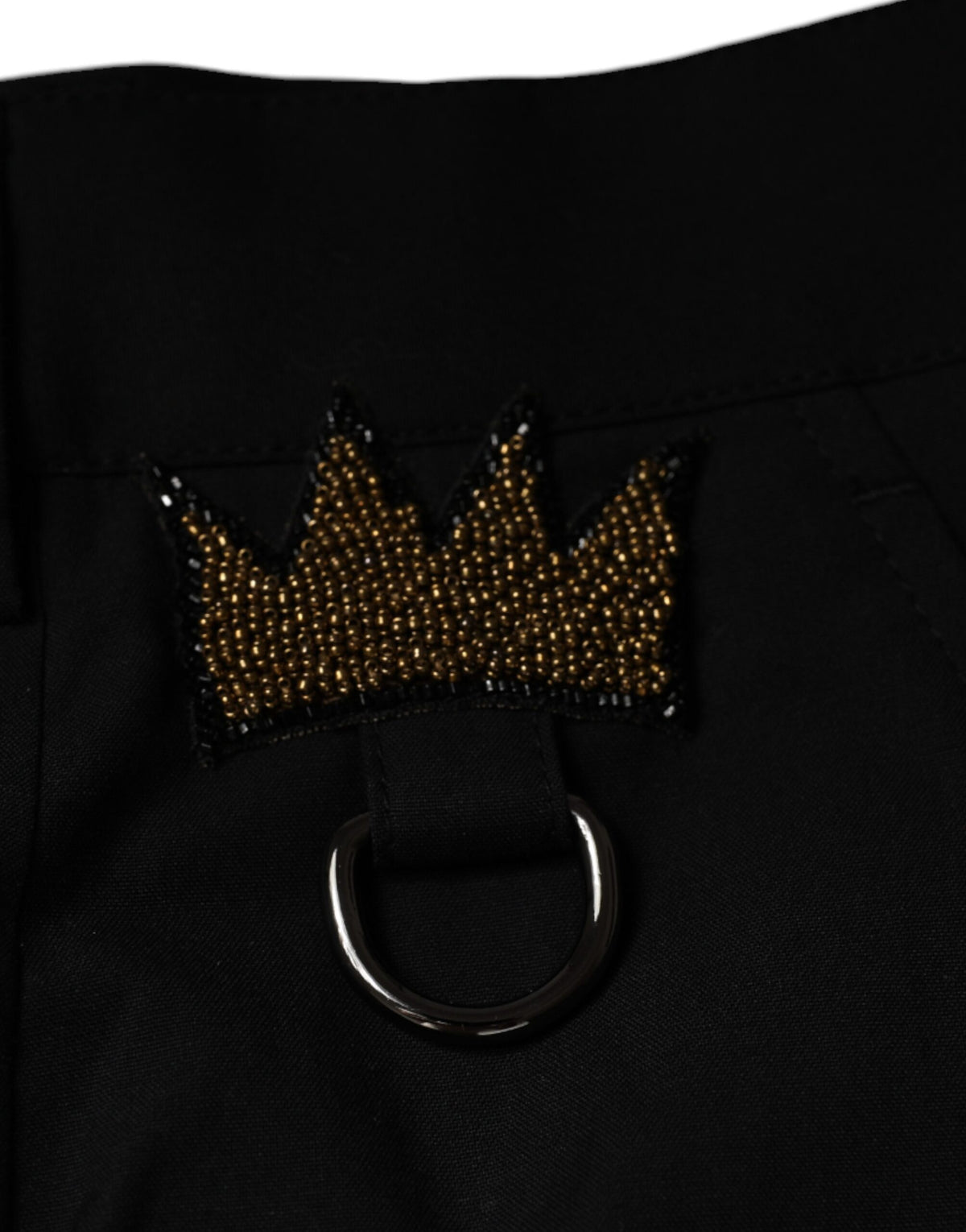 Dolce & Gabbana Black Crown Cotton Dress Pants - Eljoys Fashion 