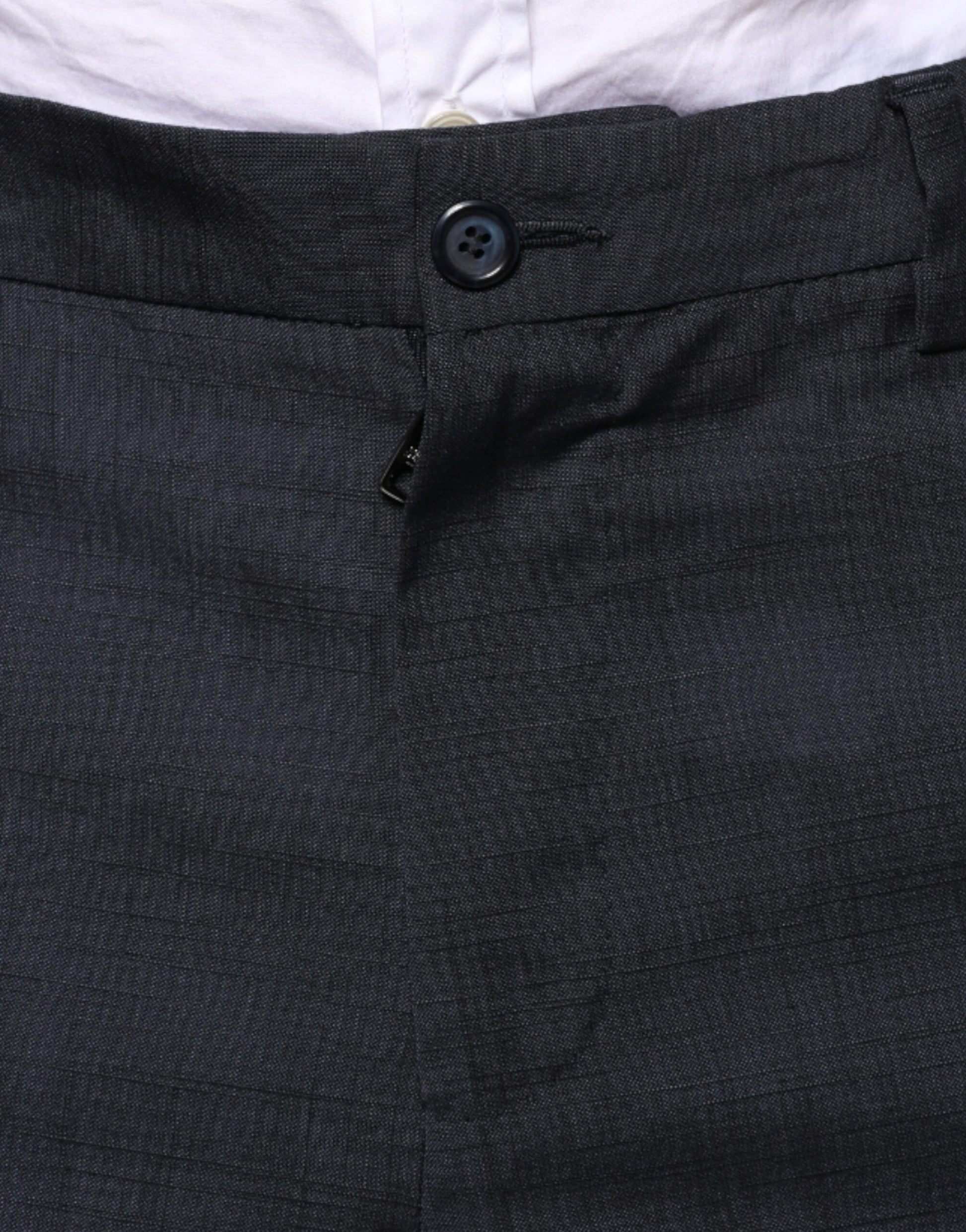 Dolce & Gabbana Black Cotton Wool Formal Dress Pants Dolce & Gabbana