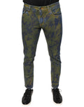 Dolce & Gabbana Blue Cotton Dye Slim Fit Men Denim Jeans - Eljoys Fashion 