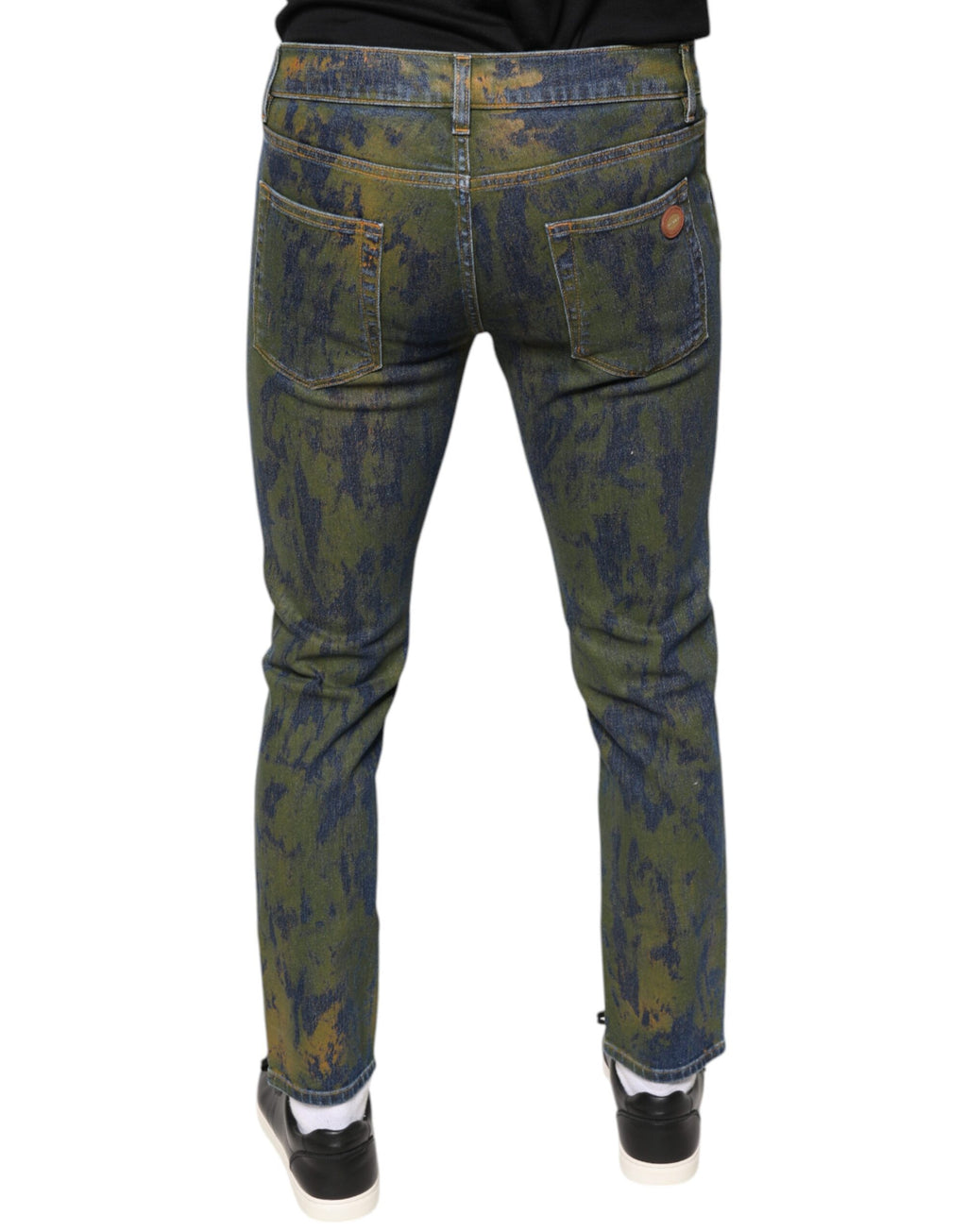 Dolce & Gabbana Blue Cotton Dye Slim Fit Men Denim Jeans - Eljoys Fashion 