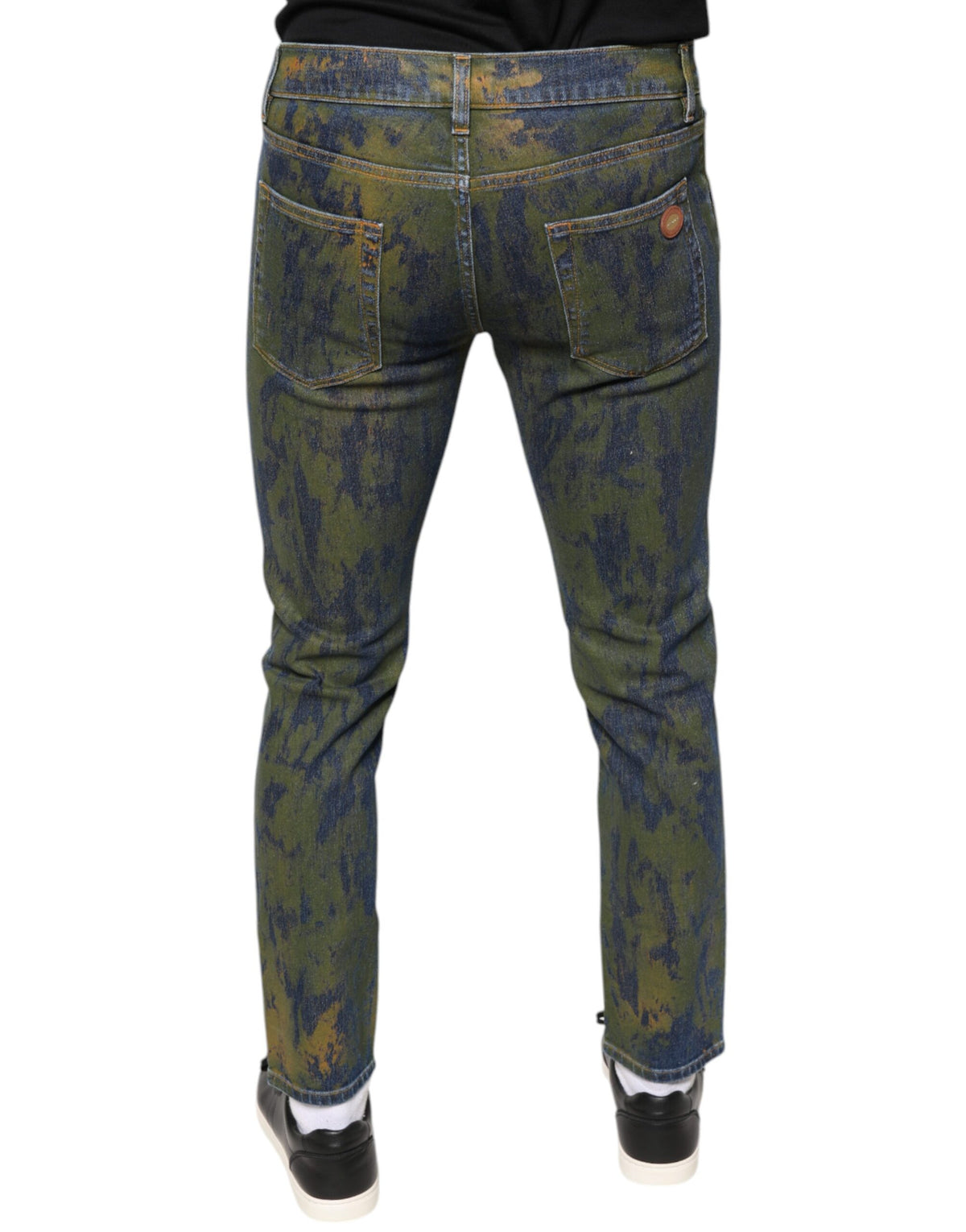 Dolce & Gabbana Blue Cotton Dye Slim Fit Men Denim Jeans - Eljoys Fashion 