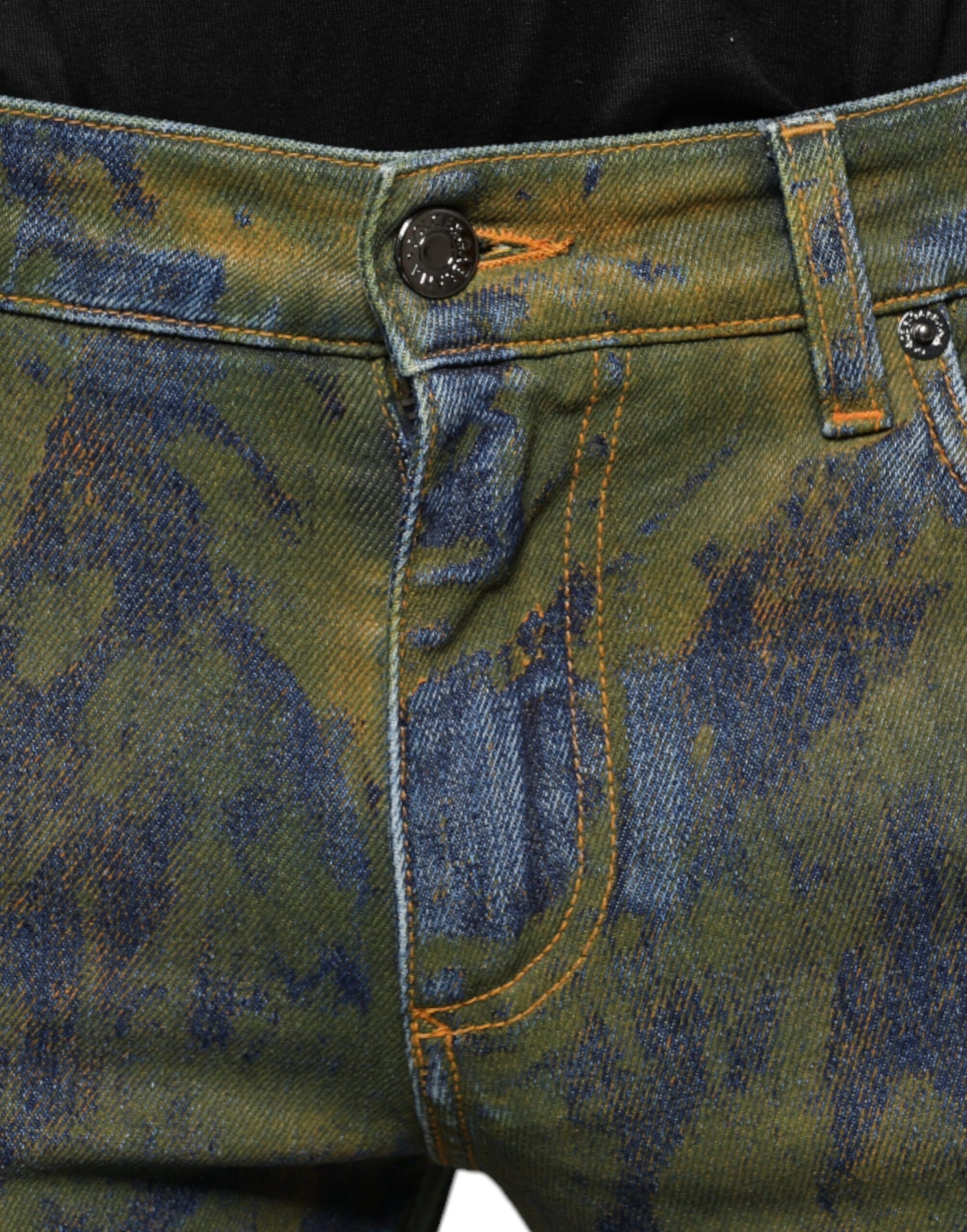 Dolce & Gabbana Blue Cotton Dye Slim Fit Men Denim Jeans Dolce & Gabbana
