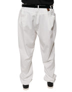 Brunello Cucinelli White Cotton Men Dress Tapered Pants - Eljoys Fashion 