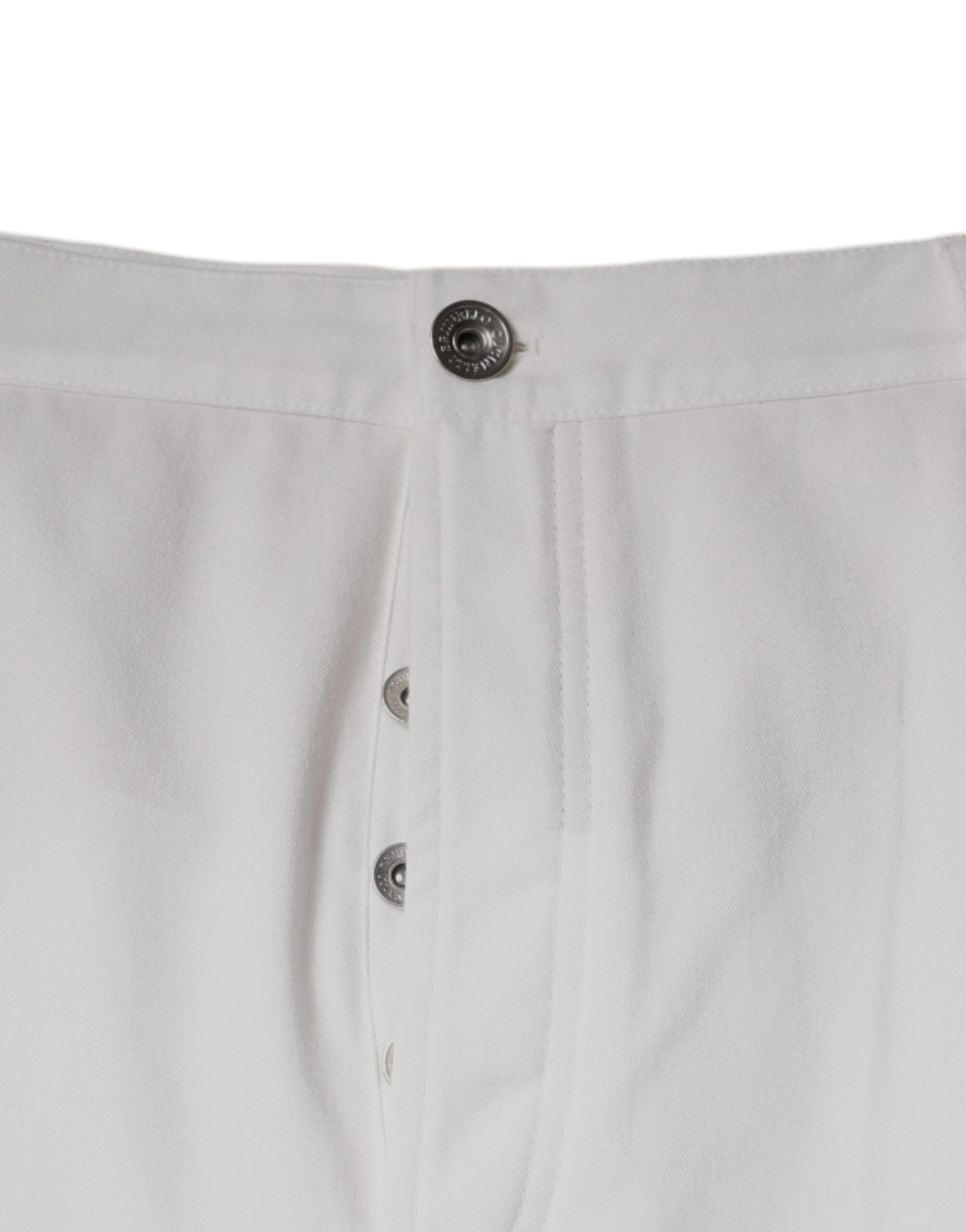 Brunello Cucinelli White Cotton Men Dress Tapered Pants Brunello Cucinelli