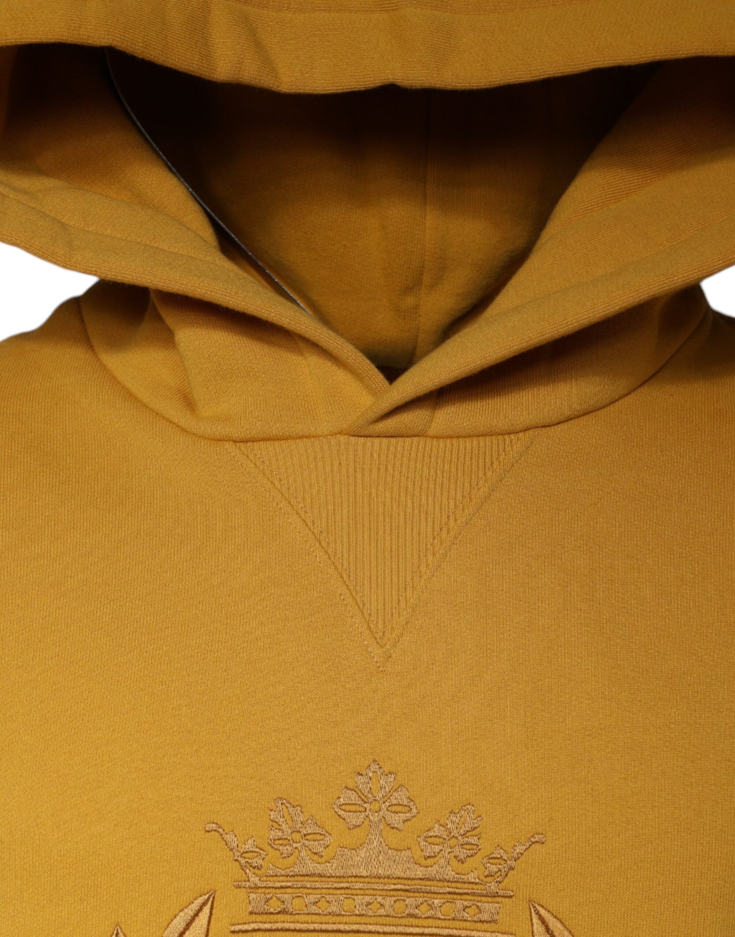 Dolce & Gabbana Mustard DG Hooded Men Sweatshirt Sweater Dolce & Gabbana