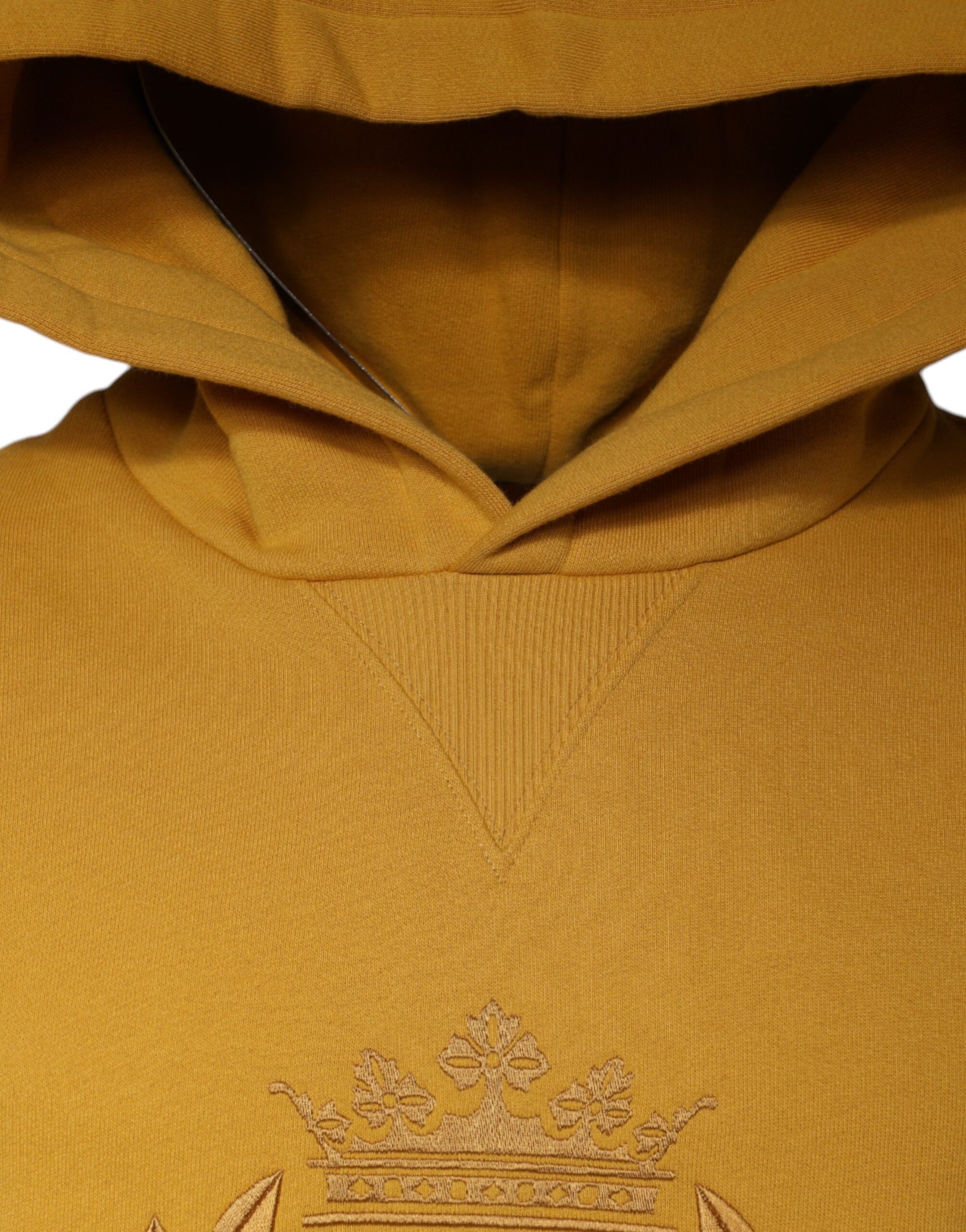 Dolce & Gabbana Mustard DG Hooded Men Sweatshirt Sweater Dolce & Gabbana