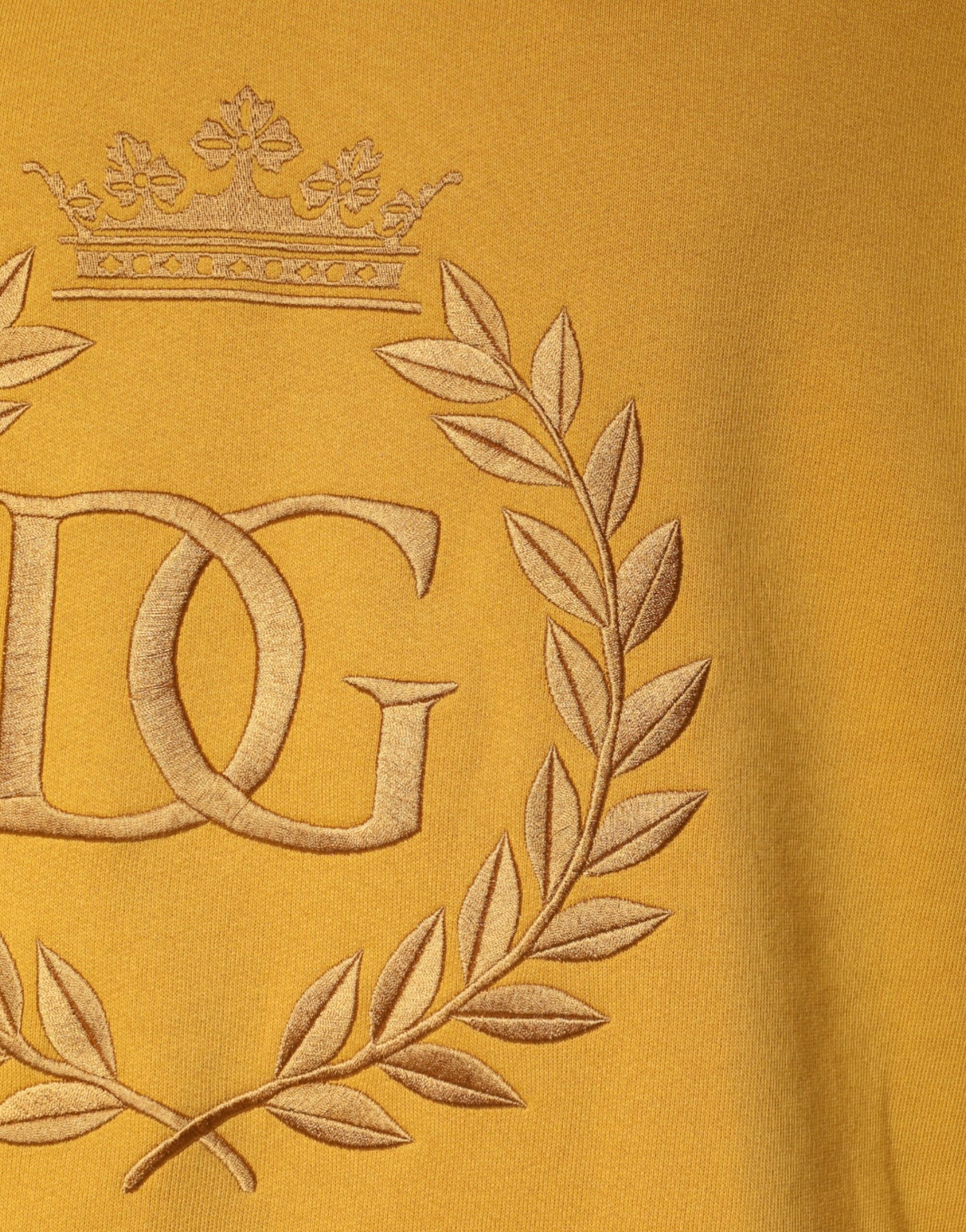 Dolce & Gabbana Mustard DG Hooded Men Sweatshirt Sweater Dolce & Gabbana