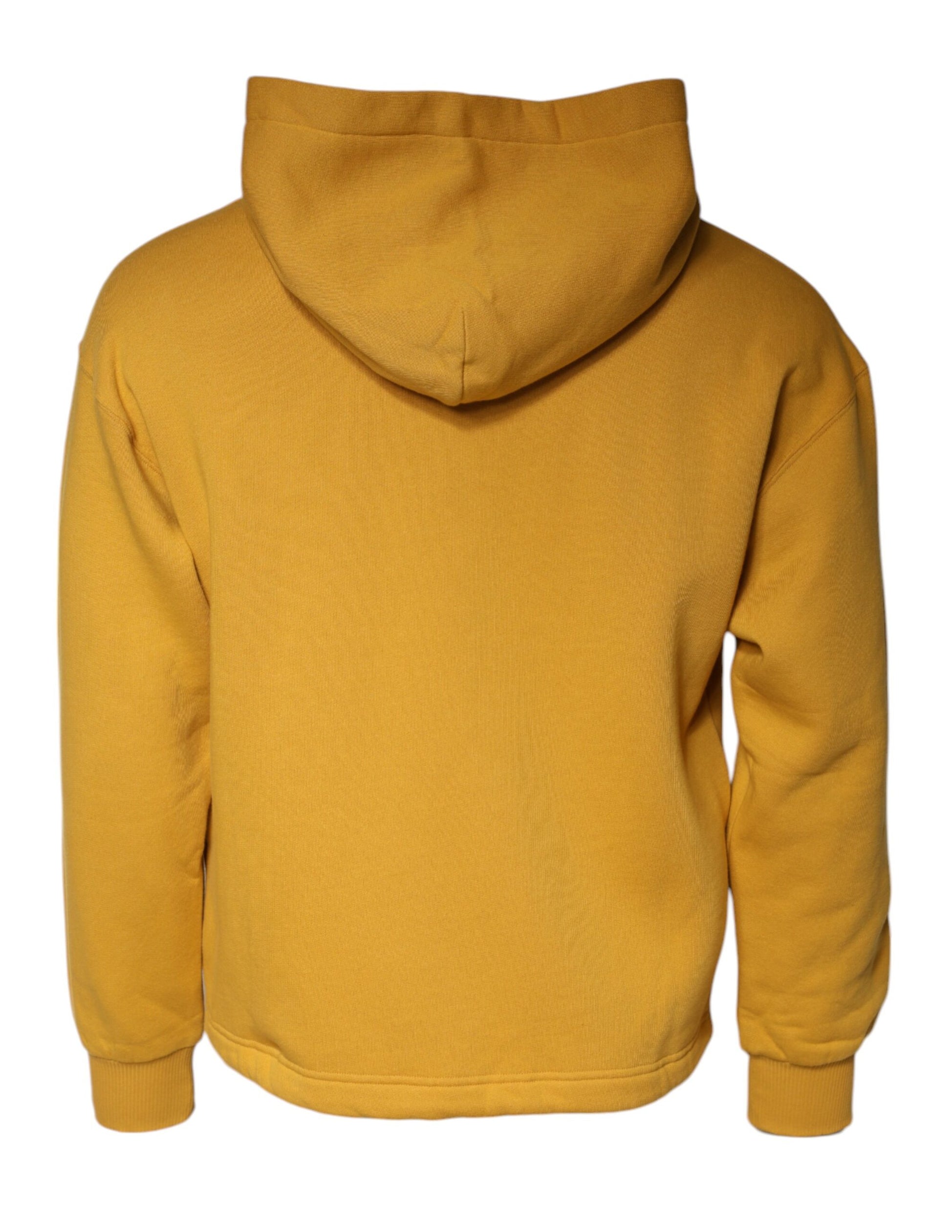 Dolce & Gabbana Mustard DG Hooded Men Sweatshirt Sweater Dolce & Gabbana