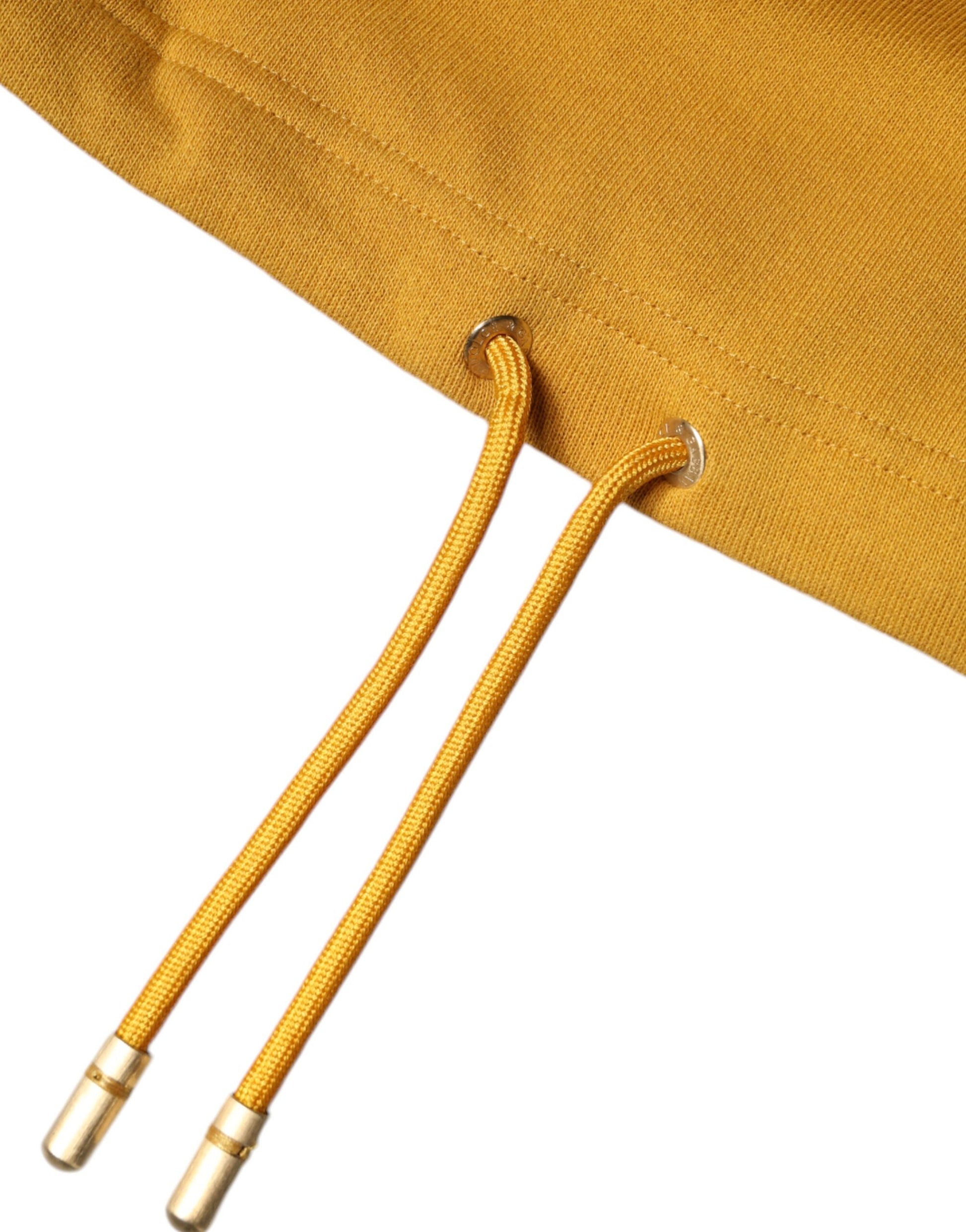 Dolce & Gabbana Mustard DG Hooded Men Sweatshirt Sweater Dolce & Gabbana