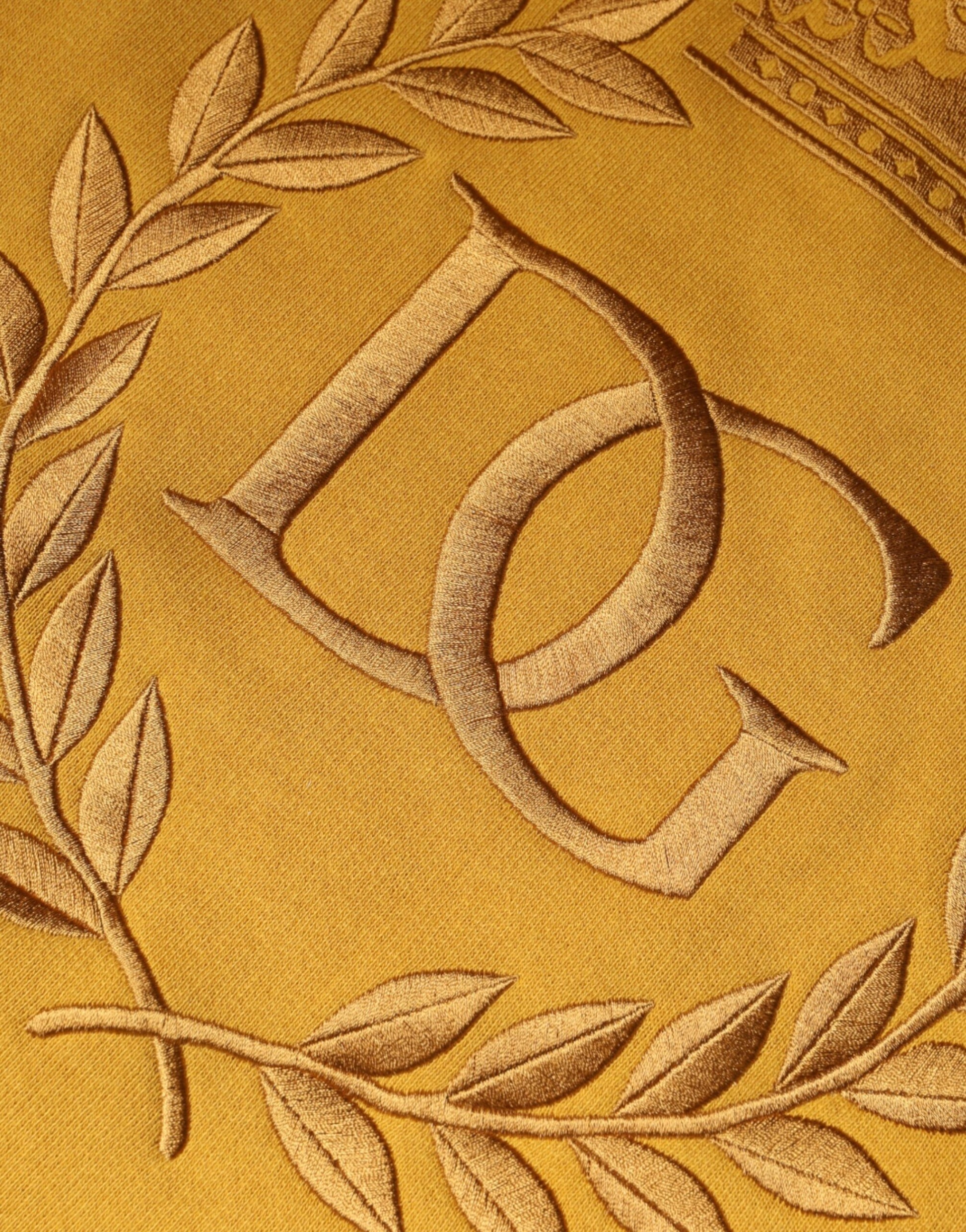 Dolce & Gabbana Mustard DG Hooded Men Sweatshirt Sweater Dolce & Gabbana