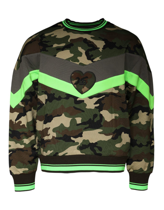 Dolce & Gabbana Multicolor Camouflage Sweatshirt Sweater Dolce & Gabbana