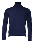 Dolce & Gabbana Blue Wool Knit Turtleneck Pullover Sweater - Eljoys Fashion 