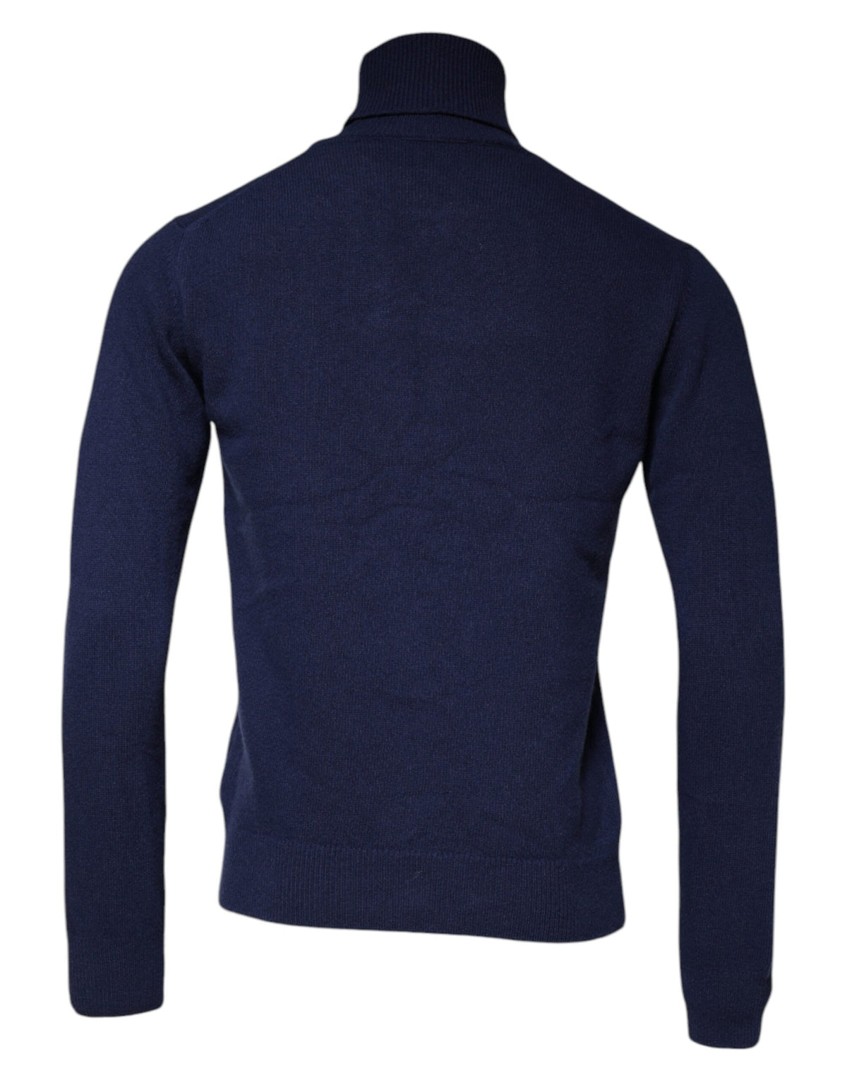 Dolce & Gabbana Blue Wool Knit Turtleneck Pullover Sweater - Eljoys Fashion 