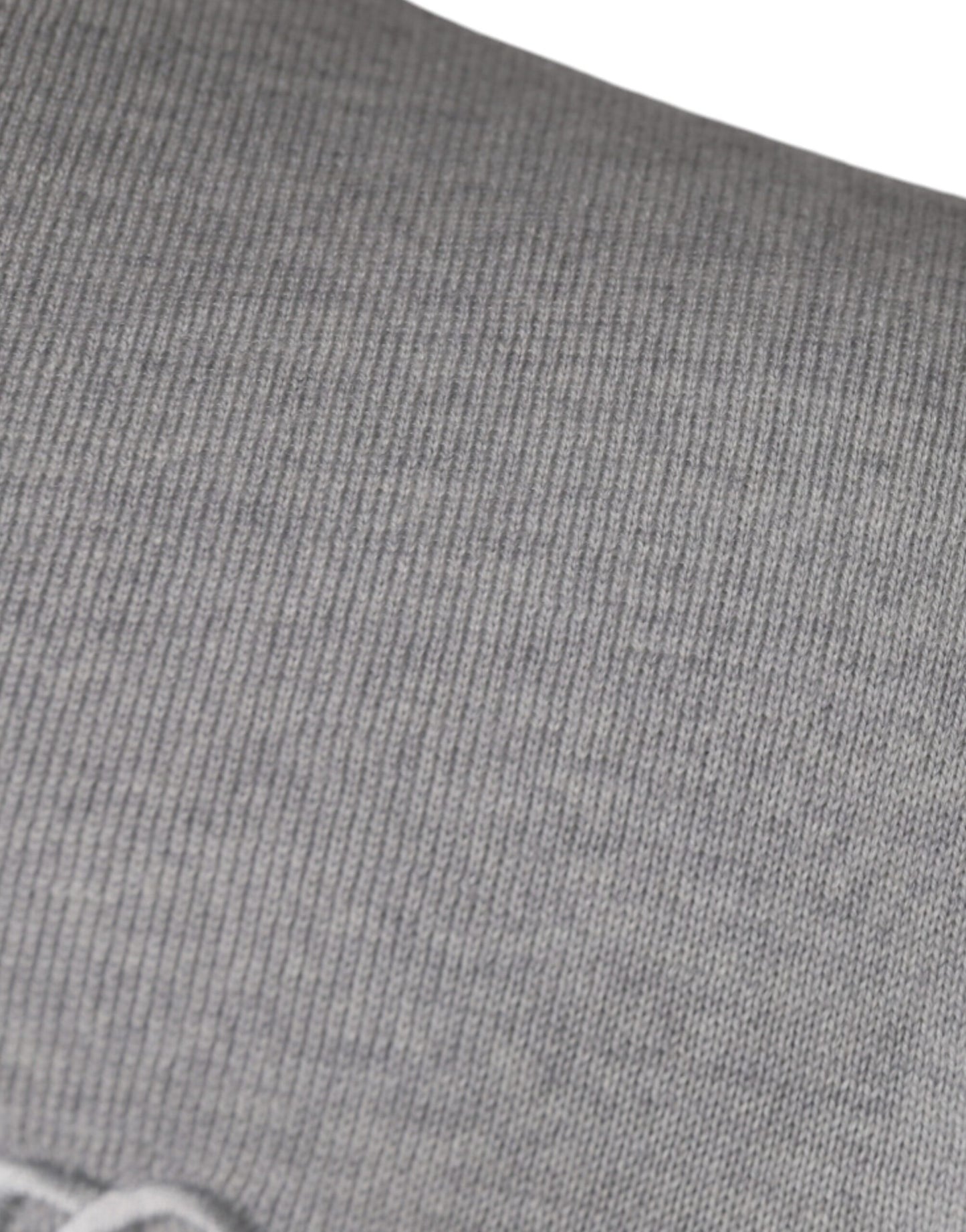 Dolce & Gabbana Light Gray Wool Crew Neck Pullover Sweater Dolce & Gabbana