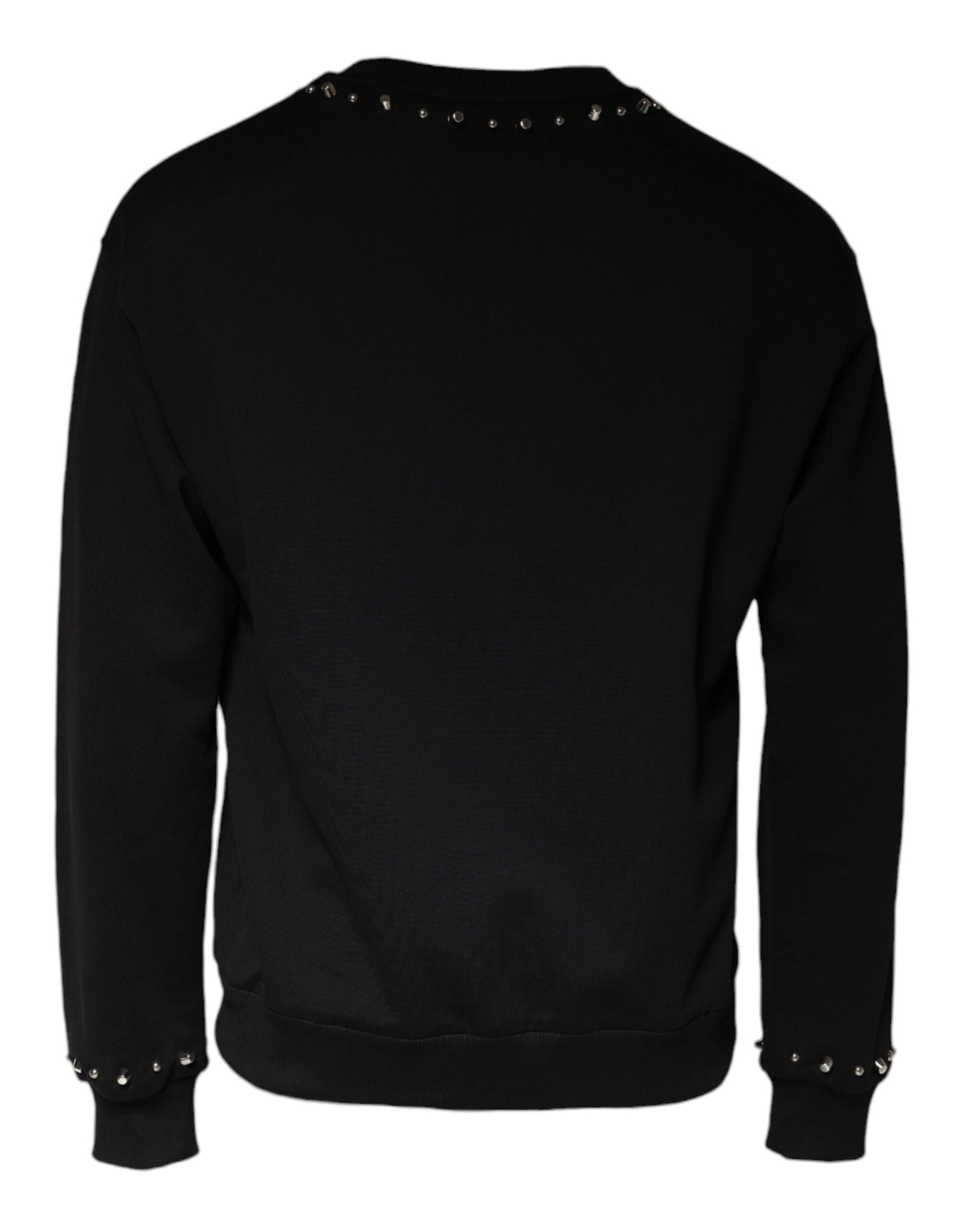 Dolce & Gabbana Black Logo Stud Pullover Sweatshirt Sweater Dolce & Gabbana
