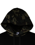 Dolce & Gabbana Black Camouflage Hooded Sweatshirt Sweater - Eljoys Fashion 