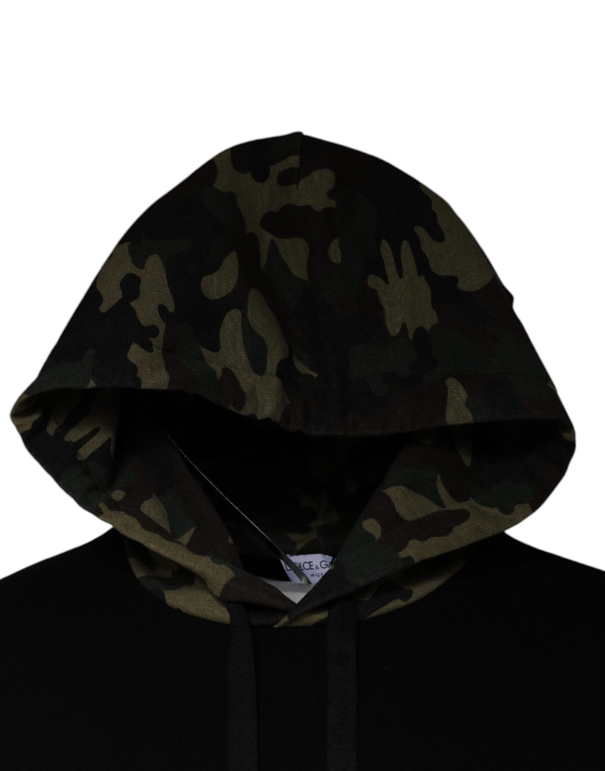Dolce & Gabbana Black Camouflage Hooded Sweatshirt Sweater - Eljoys Fashion 