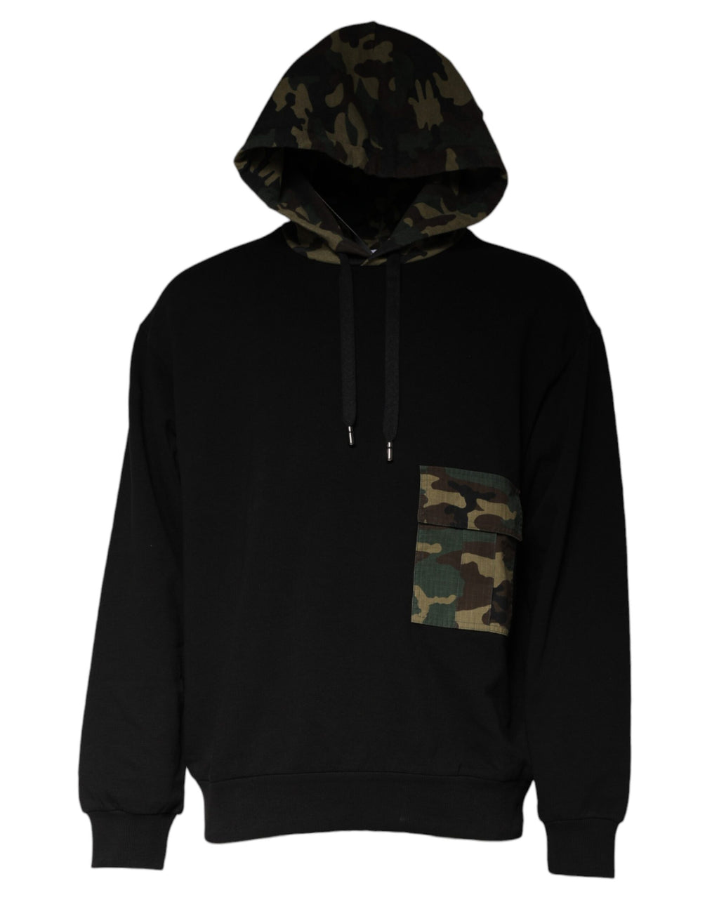 Dolce & Gabbana Black Camouflage Hooded Sweatshirt Sweater - Eljoys Fashion 