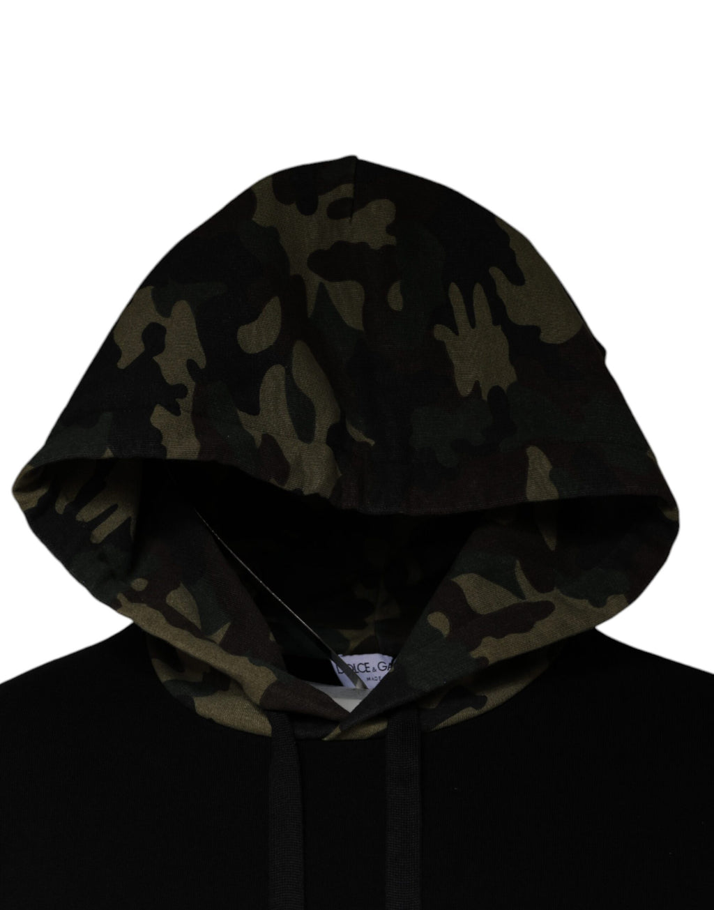 Dolce & Gabbana Black Camouflage Hooded Sweatshirt Sweater - Eljoys Fashion 