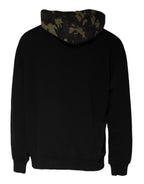 Dolce & Gabbana Black Camouflage Hooded Sweatshirt Sweater - Eljoys Fashion 