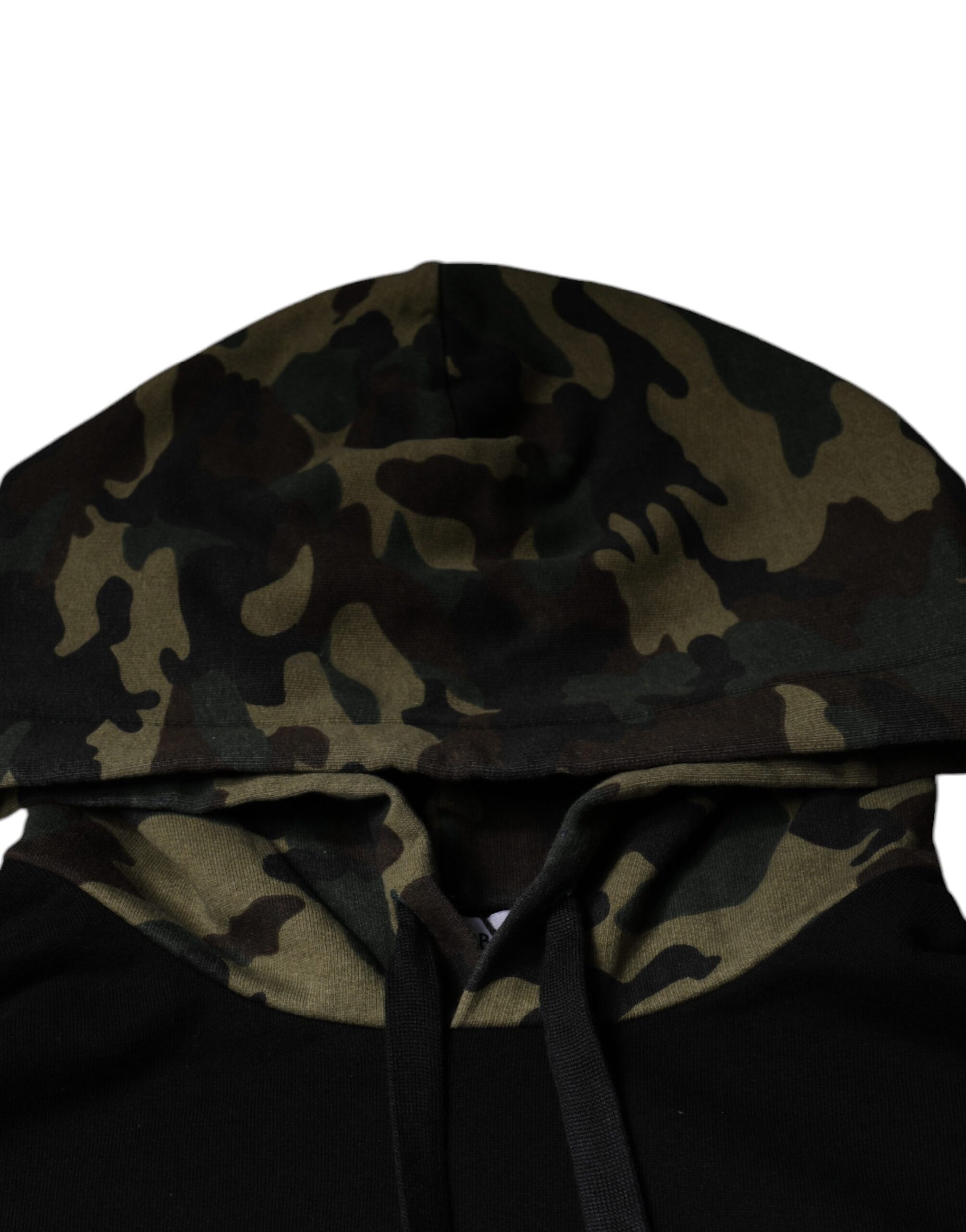 Dolce & Gabbana Black Camouflage Hooded Sweatshirt Sweater Dolce & Gabbana