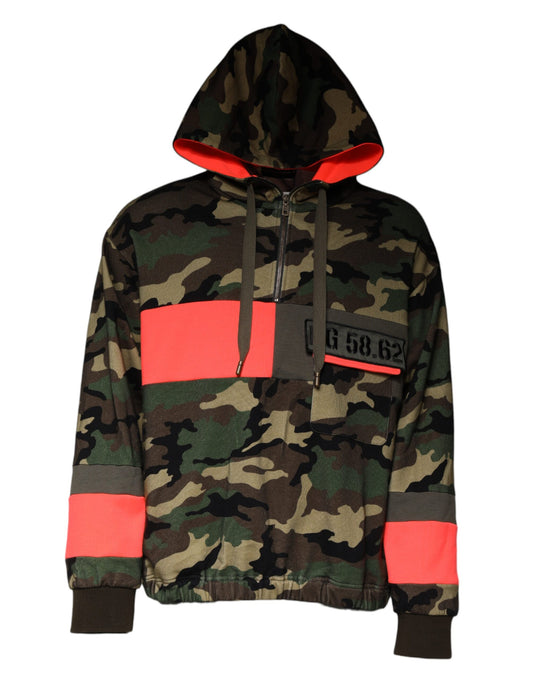 Dolce & Gabbana Multicolor Camouflage Hooded Men Sweatshirt Sweater Dolce & Gabbana