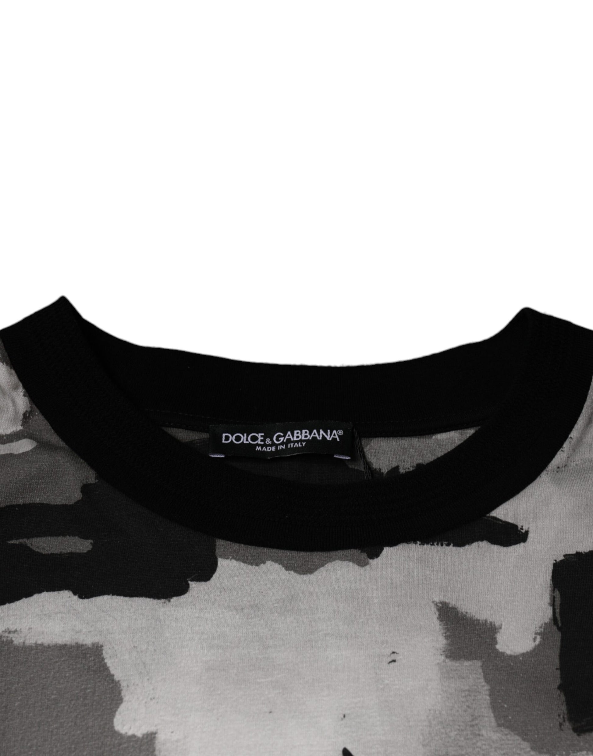Dolce & Gabbana Multicolor Camouflage Cotton Crewneck T-shirt Dolce & Gabbana