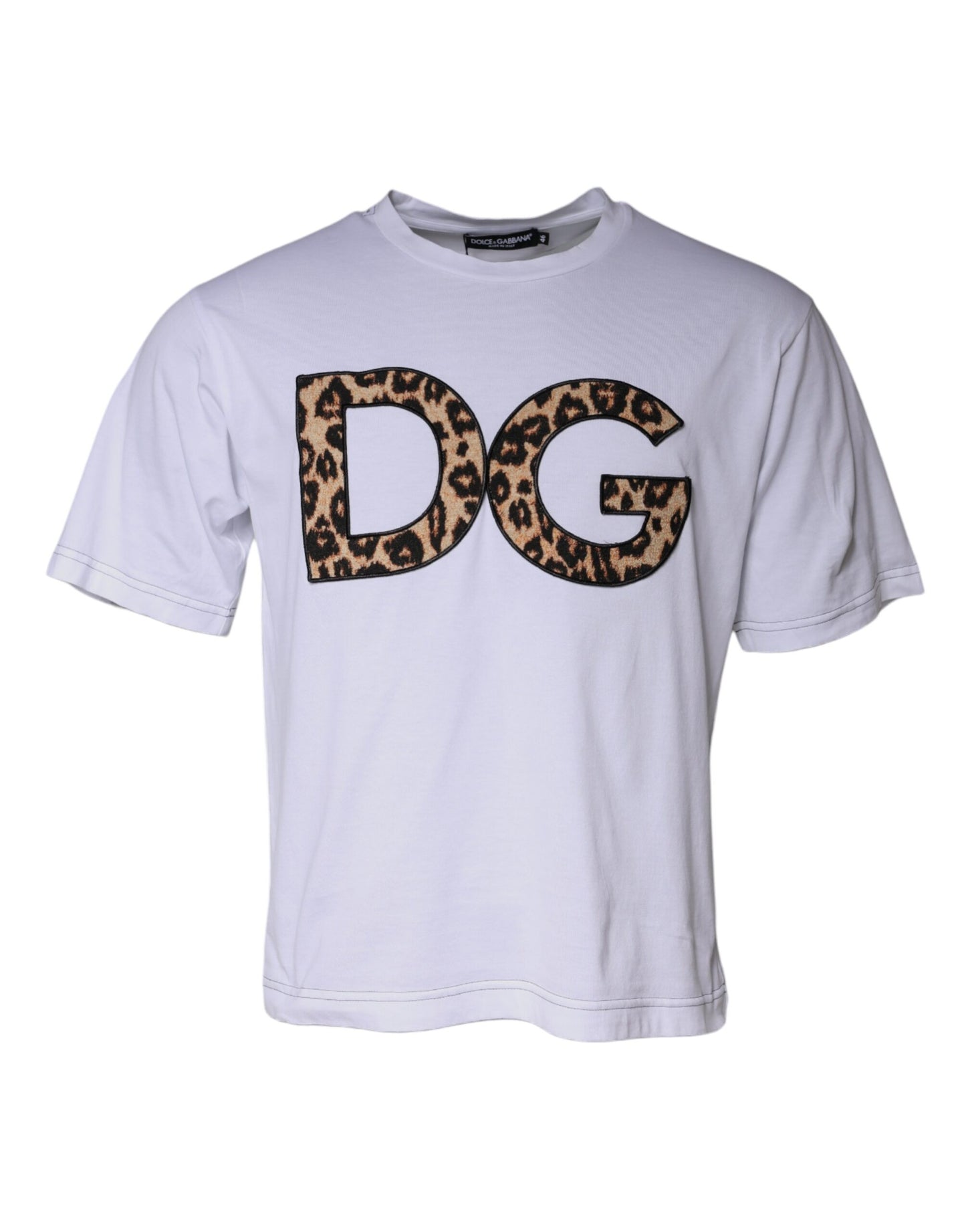 Dolce & Gabbana White DG Logo Cotton Shorts Sleeves T-shirt Dolce & Gabbana