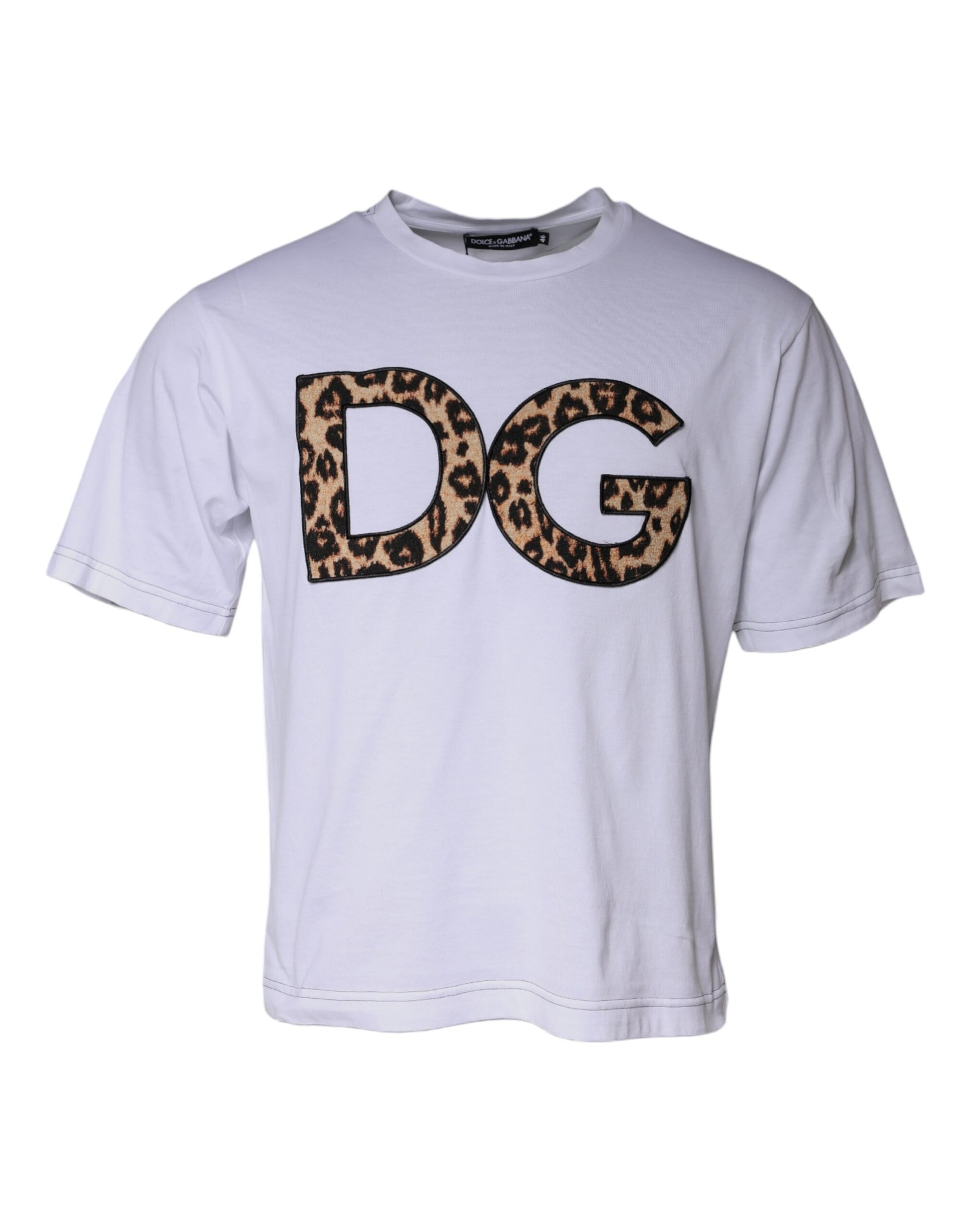 Dolce & Gabbana White DG Logo Cotton Shorts Sleeves T-shirt Dolce & Gabbana