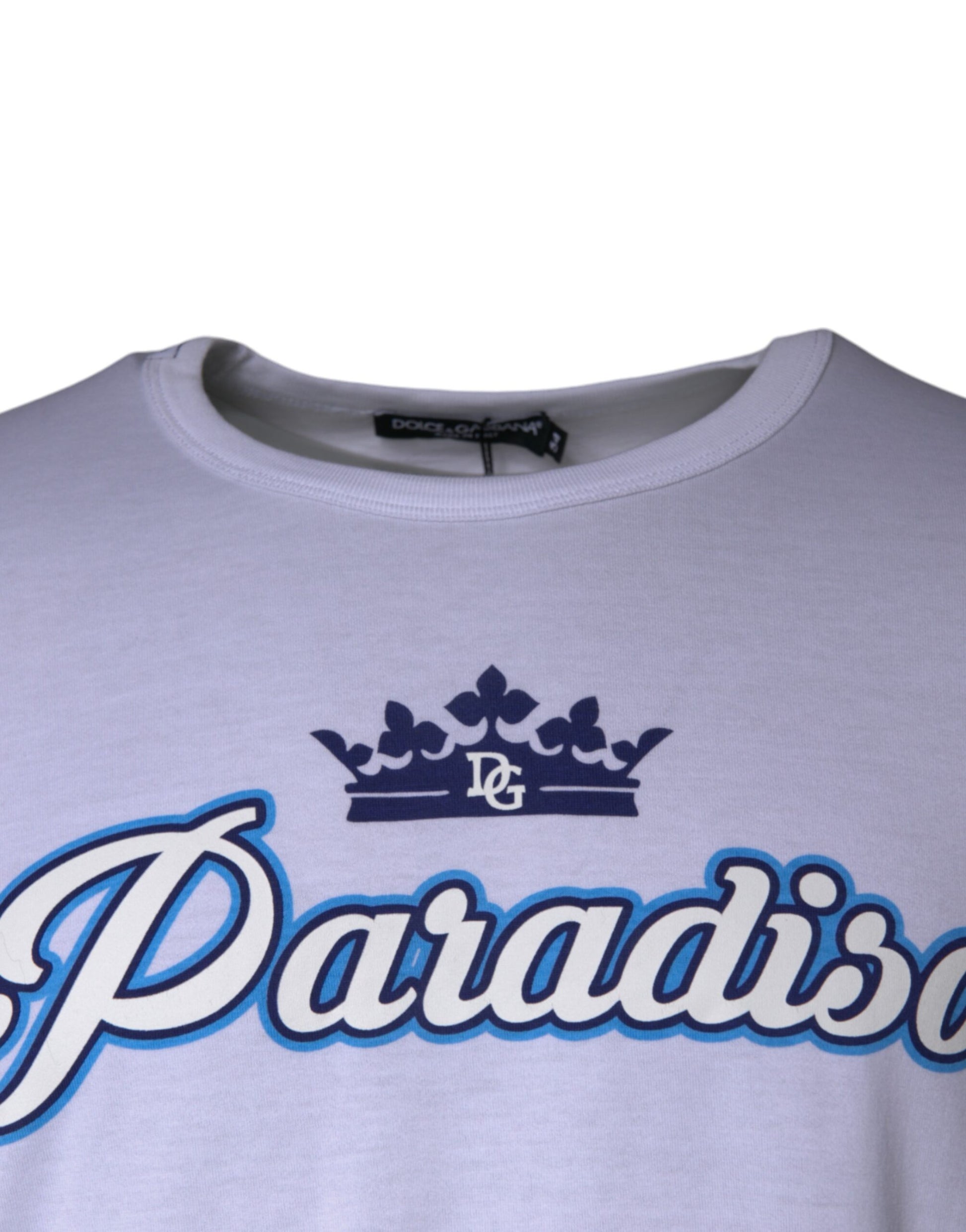 Dolce & Gabbana White Paradiso Cotton Shorts Sleeves T-shirt Dolce & Gabbana
